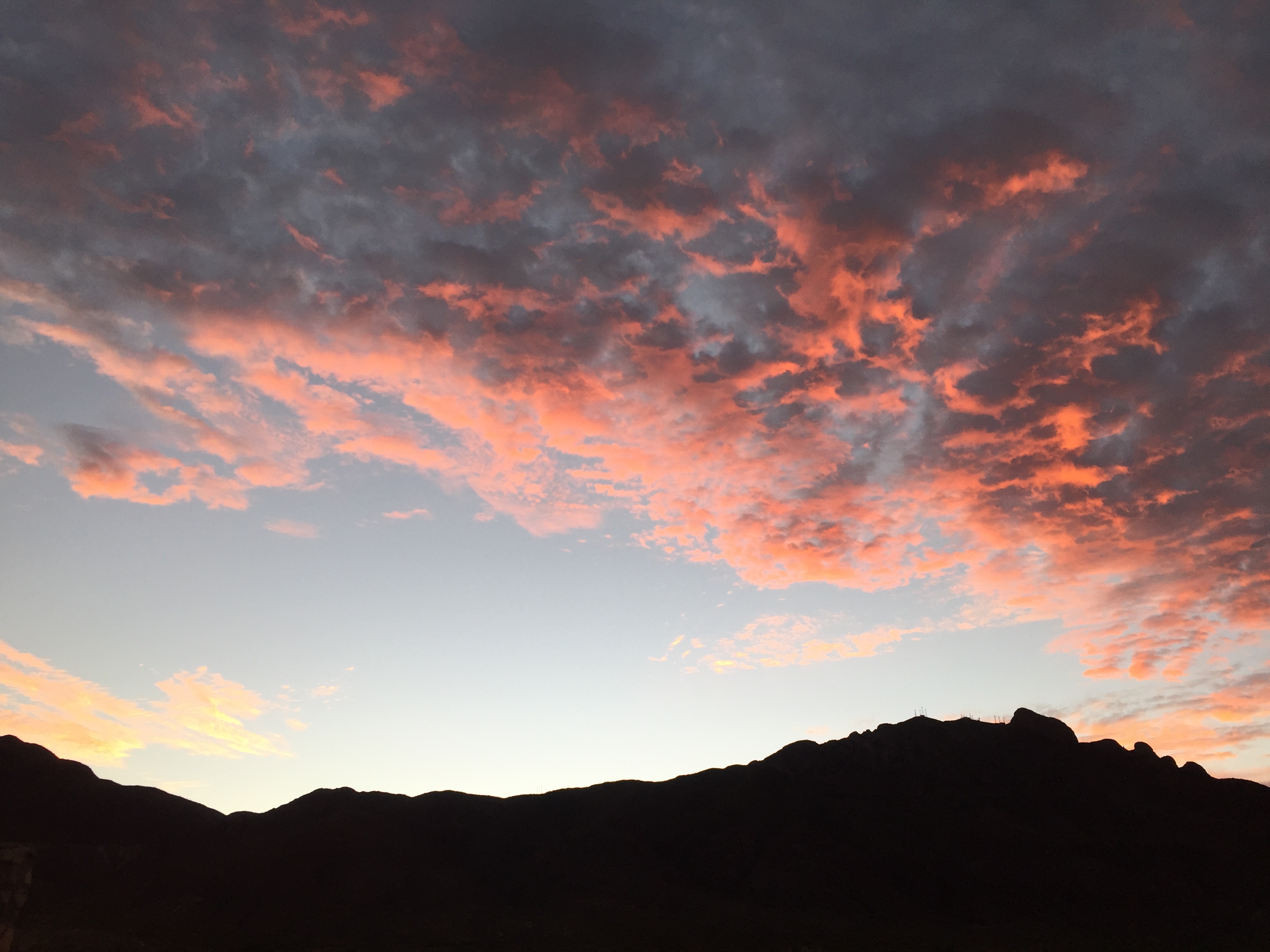 Pink over the Franklin Mountains!