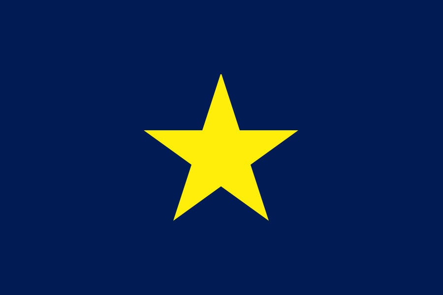 The flag of the Republic of Texas from 1836 to 1839.
