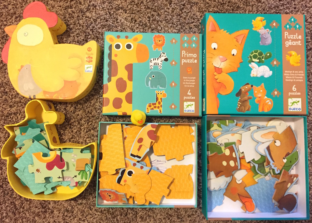 Puzzle sets for toddlers. 