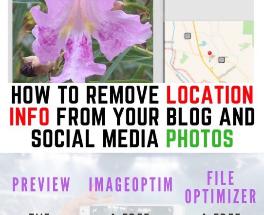 Remove location information from photos