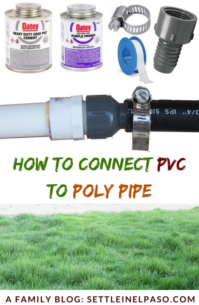 How to connect PVC to poly pipe