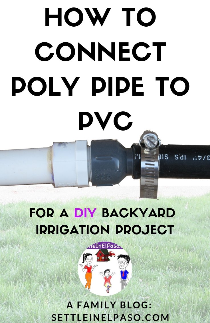 The post describes an easy DIY project on how to connect PVC to poly pipe. #diy #irrigation #gardening #pvc #polypipe #irrigationdiy