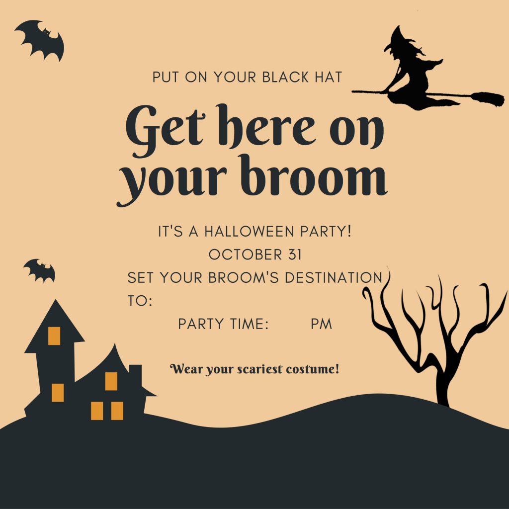 Free printable halloween invitation cards A Family Blog