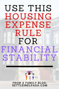 Housing expense rule: How much should a family spend on housing? It is hard to say but there is a rule for housing expense that everyone should follow to ensure financial stability. #budgeting #budget #financialplanning 