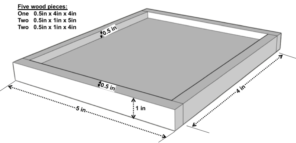 Design of an wooden tray.