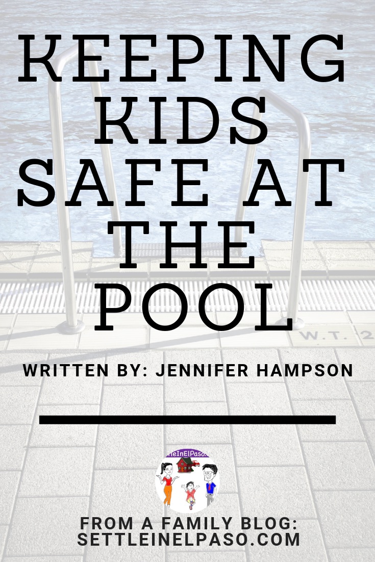 Keeping Kids Safe at the Pool. The post contains pool safety tips for families with little children. #poolsafety #safety #family #parenting