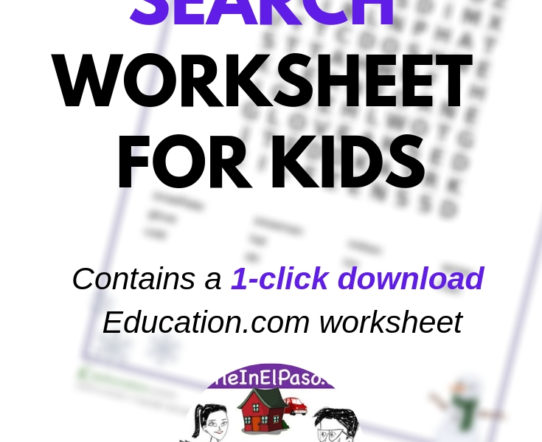 The article provides a 1-click download of an Education.com worksheet. #education #wordsearch #childdevelopment #forkids #kids #children #educationdotcom