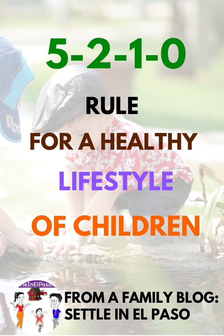 The 5-2-1-0 Rule for healthy lifestyle of children. The rule ensure active life with healthy food habits. #family #children #health #healthy #lifestyle #kids